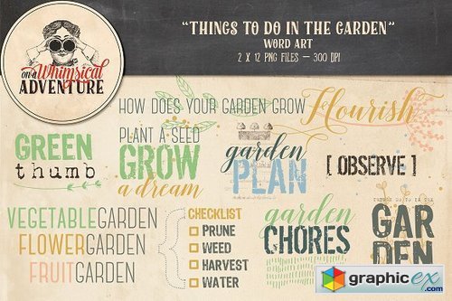 Garden themed Word Art