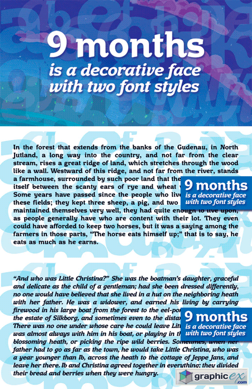 9 Months Font Family