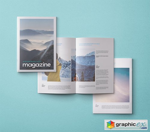Download A4 Psd Magazine Booklet Mockup Vol 3 » Free Download ... PSD Mockup Templates