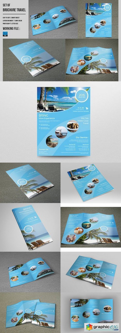 Travel Brochure Flyer Set-V487
