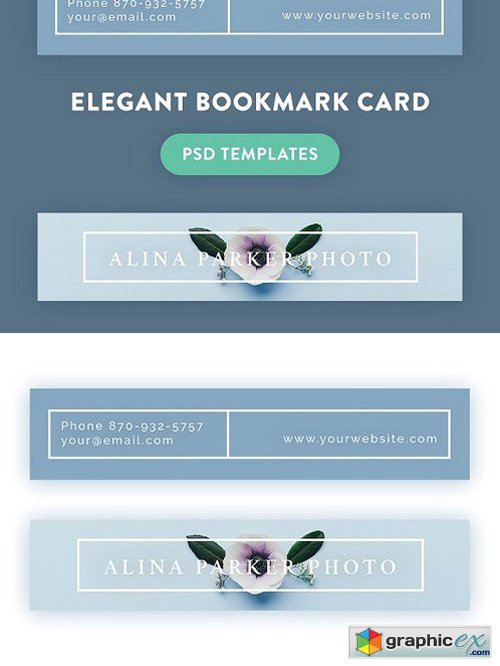 Elegant bookmark card