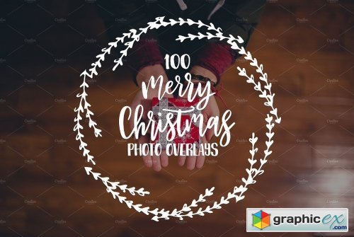 100 Christmas Photo Overlays