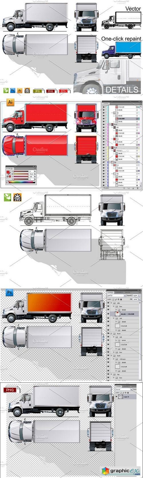 Delivery/cargo truck mockup