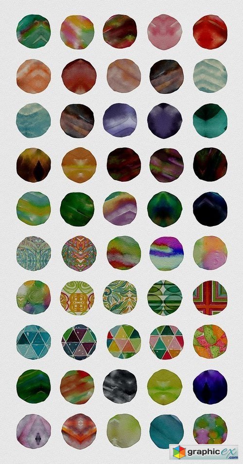 100 Watercolor Pattern & Styles