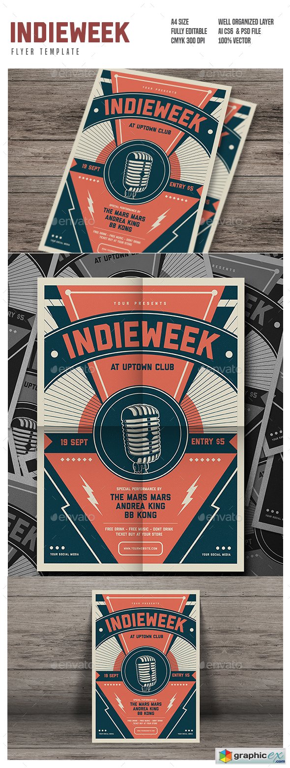 GraphicRiver - Indie Week Flyer 17758604