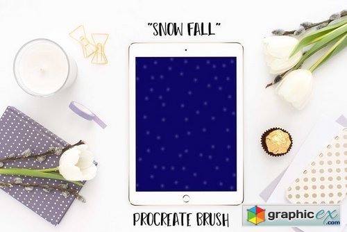 Snowfall Procreate Brush - iPad Pro