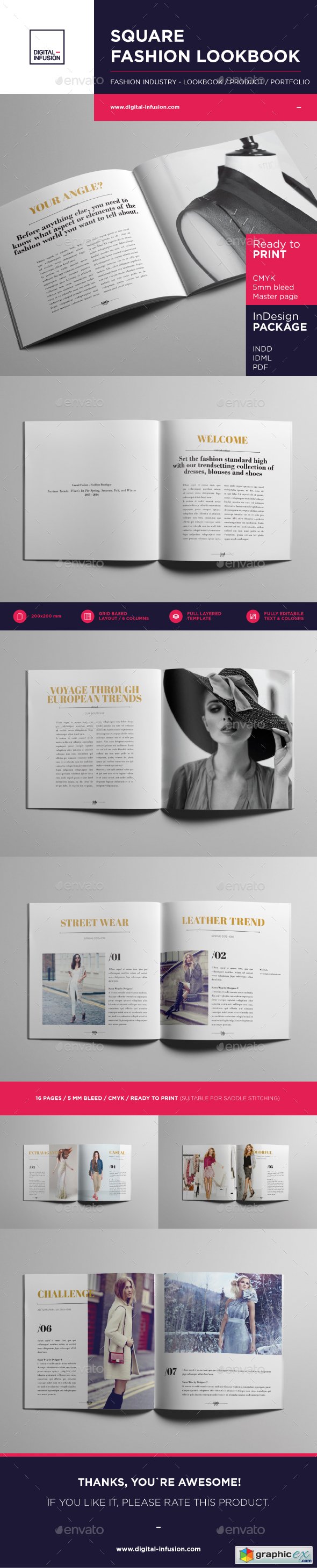 Square Fashion Lookbook Product Book