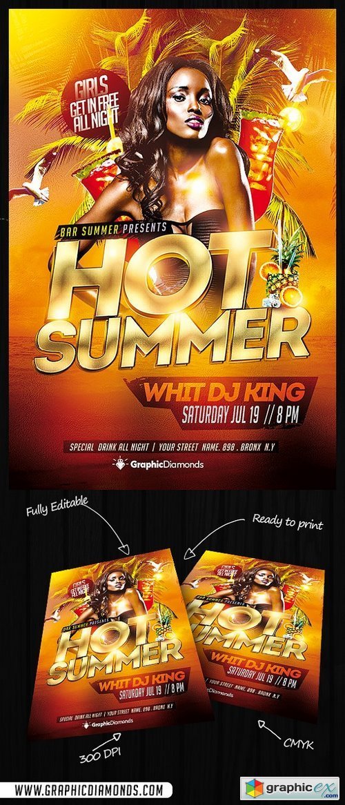 Hot Summer Flyer Template