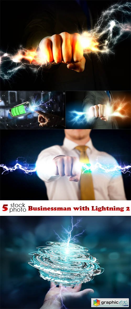 Businessman with Lightning 2