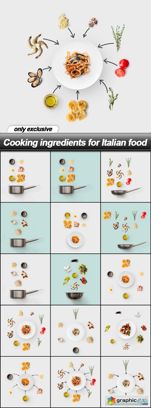 Cooking ingredients for Italian food - 15 UHQ JPEG