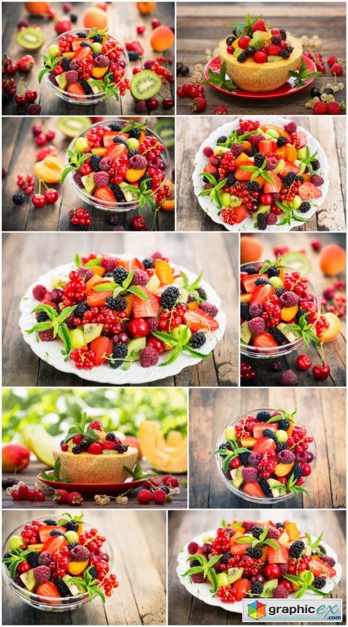 Fresh fruit salad in the bowl 10X JPEG