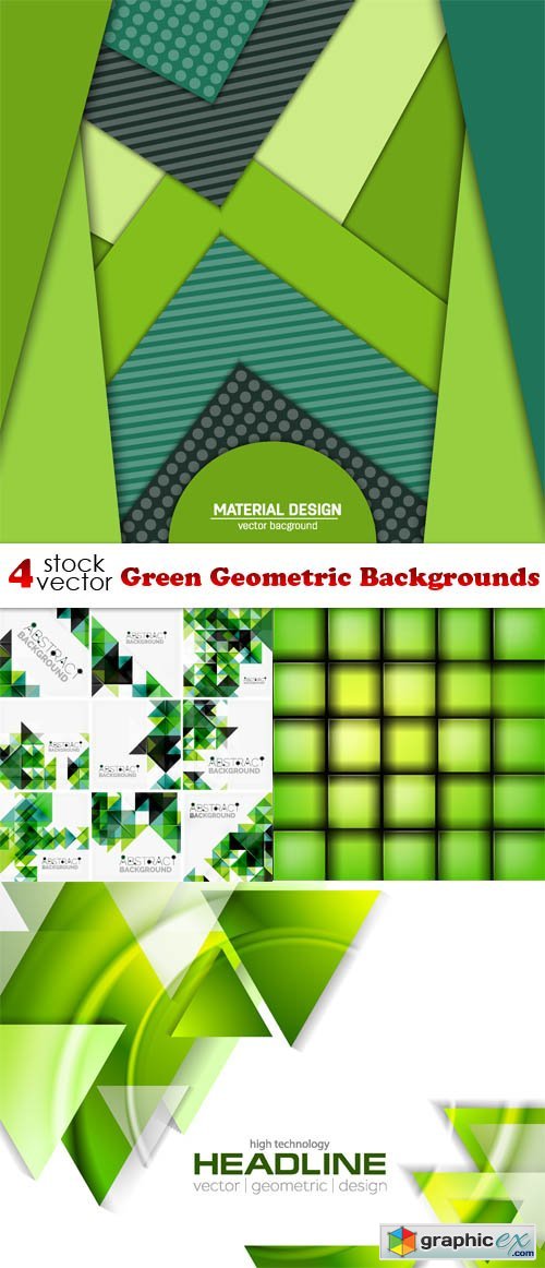 Green Geometric Backgrounds