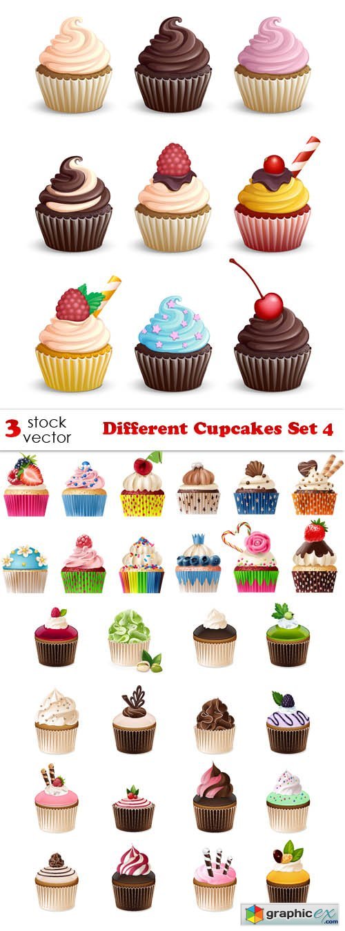 Different Cupcakes Set 4