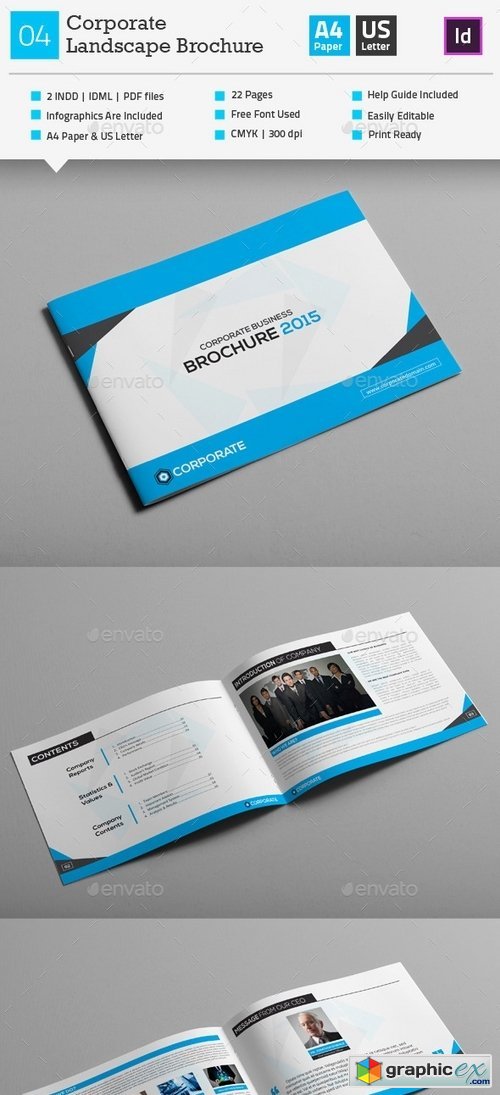 Corporate Business Brochure 04 (Landscape)