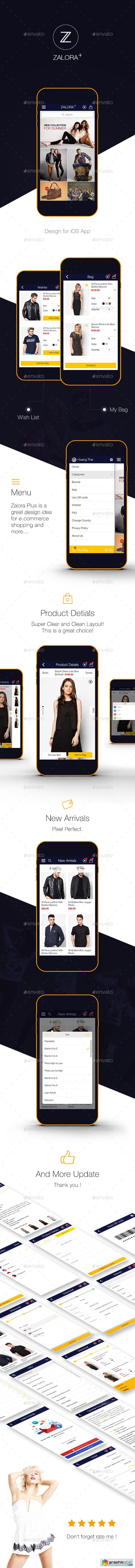 Zalora Plus Shopping UI for e-commerce UI Graphic