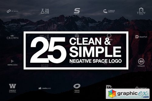 25 Negative Space Logo - Vol 2