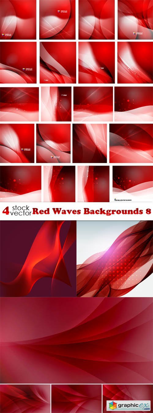 Red Waves Backgrounds 8
