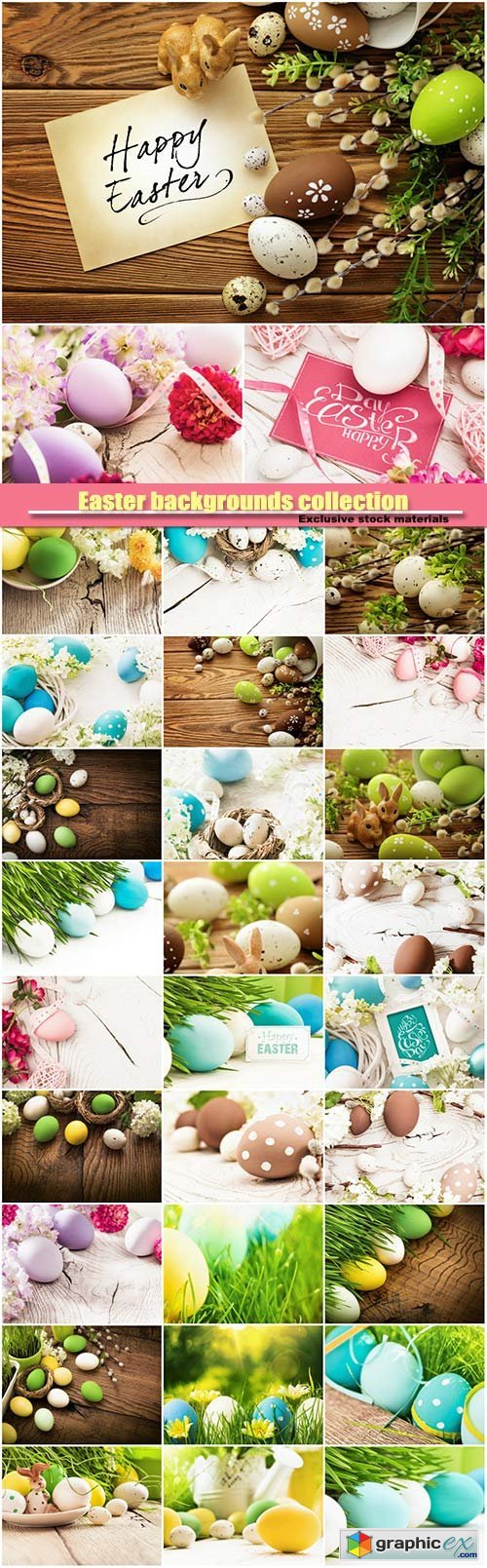 Easter backgrounds collection