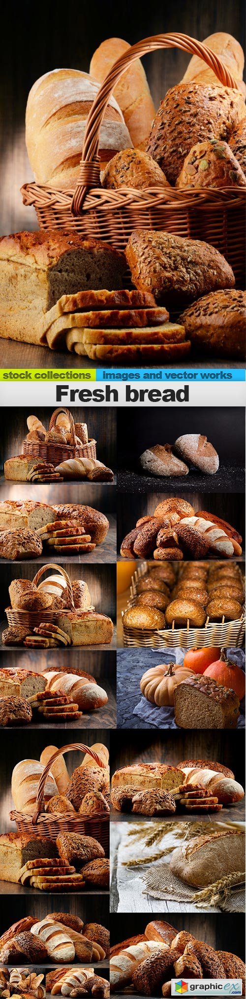 Fresh bread, 15 x UHQ JPEG