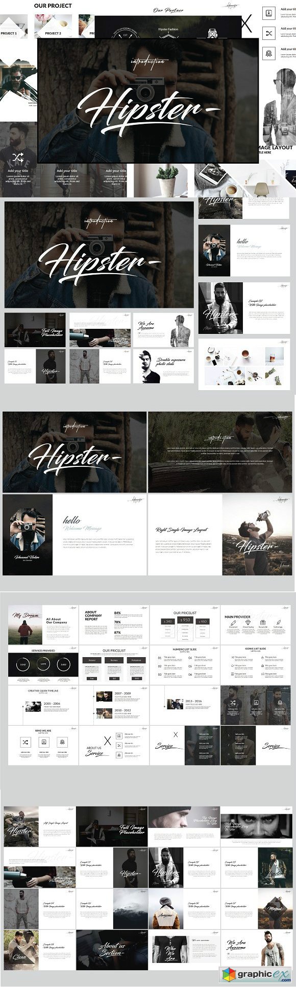 Hipster v2 Powerpoint Template