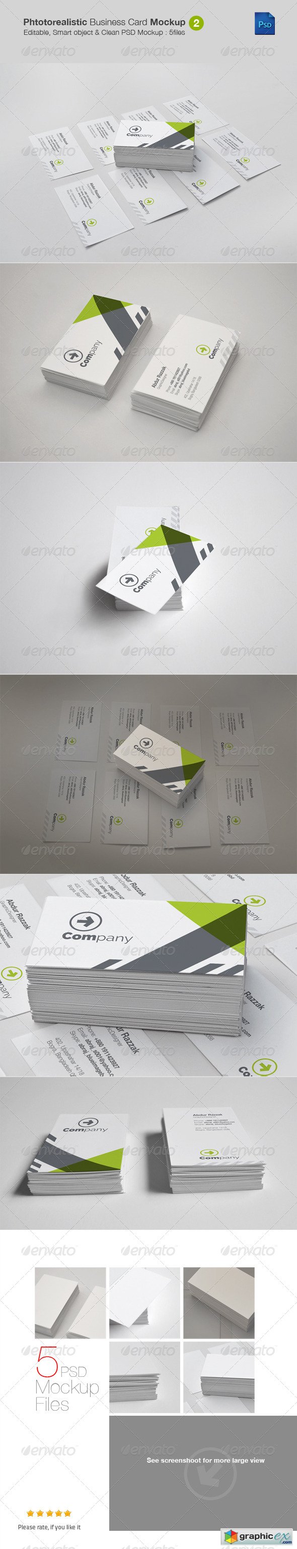 Photorealistic Business Card Mockup v2
