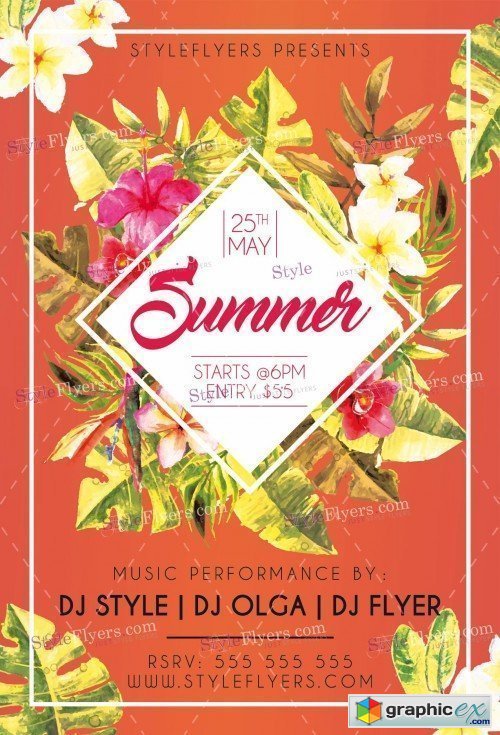 Summer PSD Flyer Template
