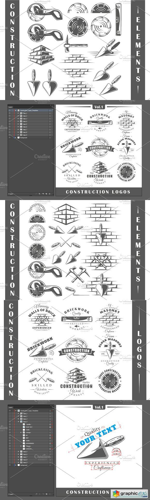 9 Construction Logos Templates Vol1