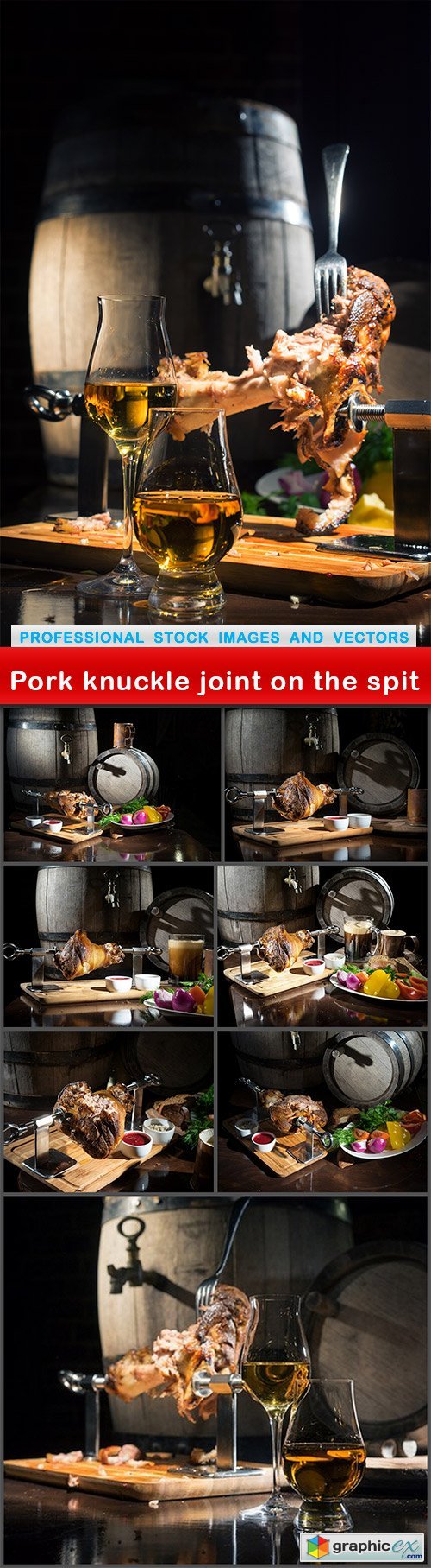 Pork knuckle joint on the spit - 8 UHQ JPEG