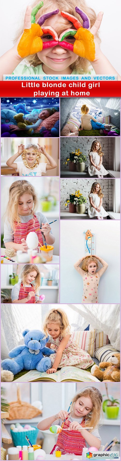 Little blonde child girl playing at home - 11 UHQ JPEG