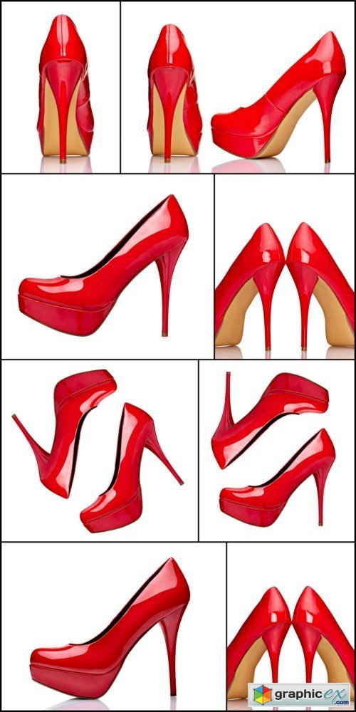 Red high heel shoes 8X JPEG