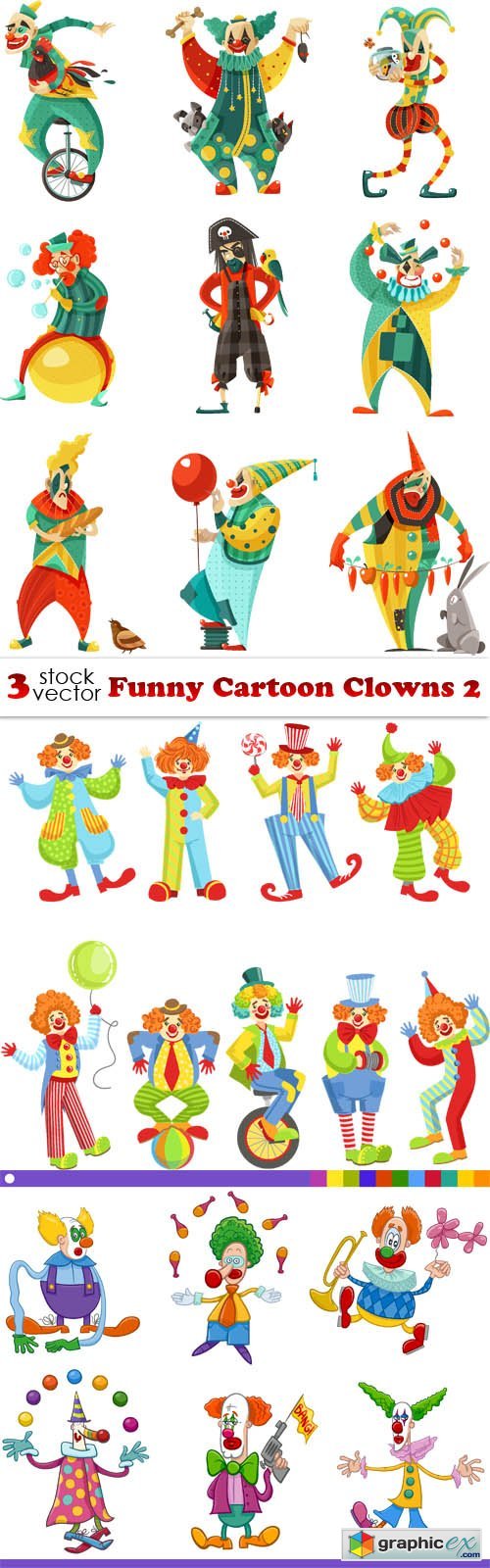 Funny Cartoon Clowns 2