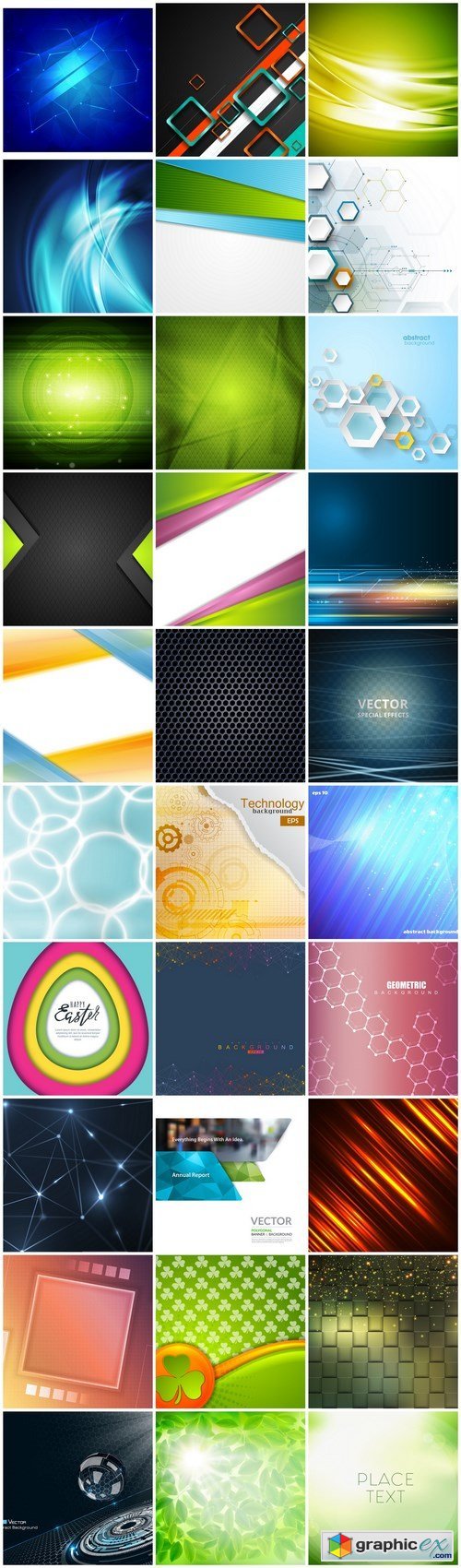 Abstract Background Collection #216 - 30 Vector