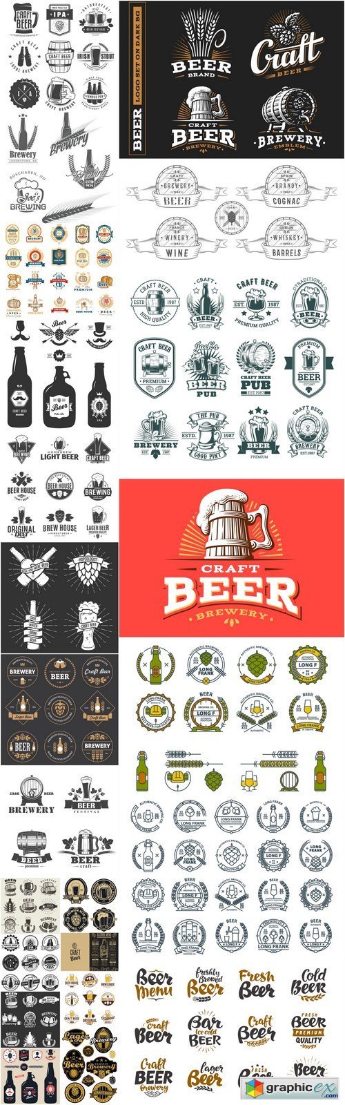 Craft Beer Logo Template #2 - 25 Vector