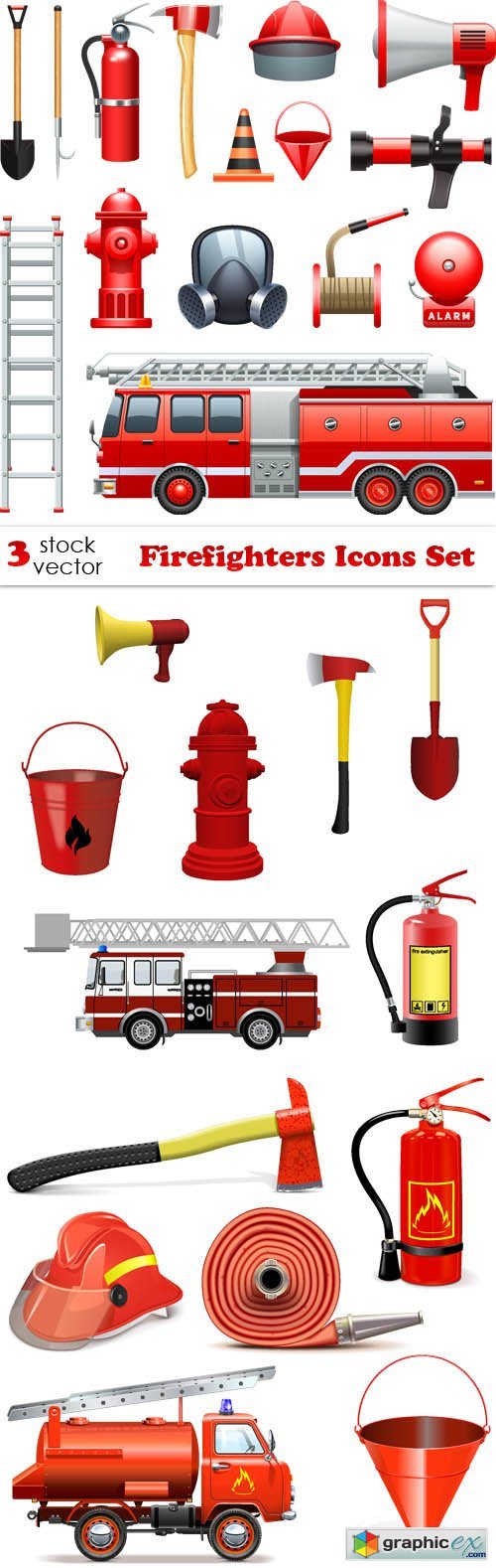 Firefighters Icons Set