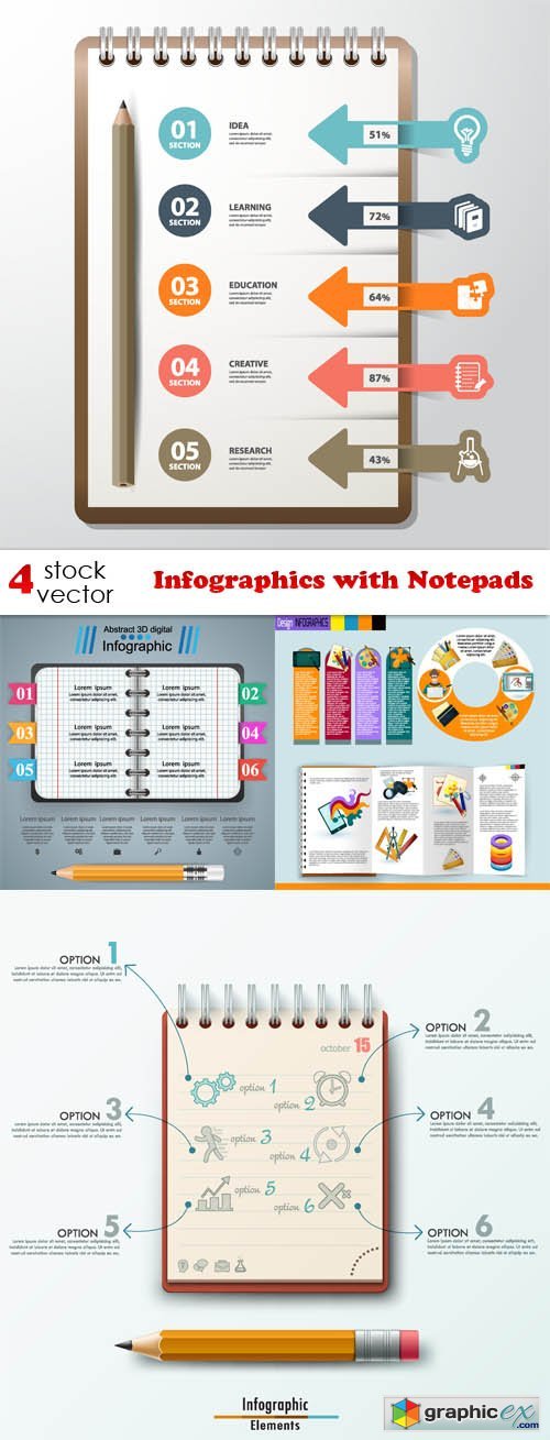Infographics with Notepads