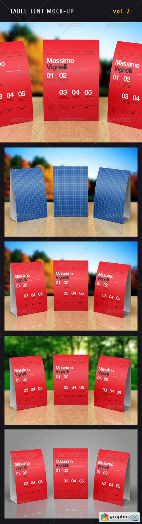Paper Table Tent Mock-up Template Vol.2 (Promotion)