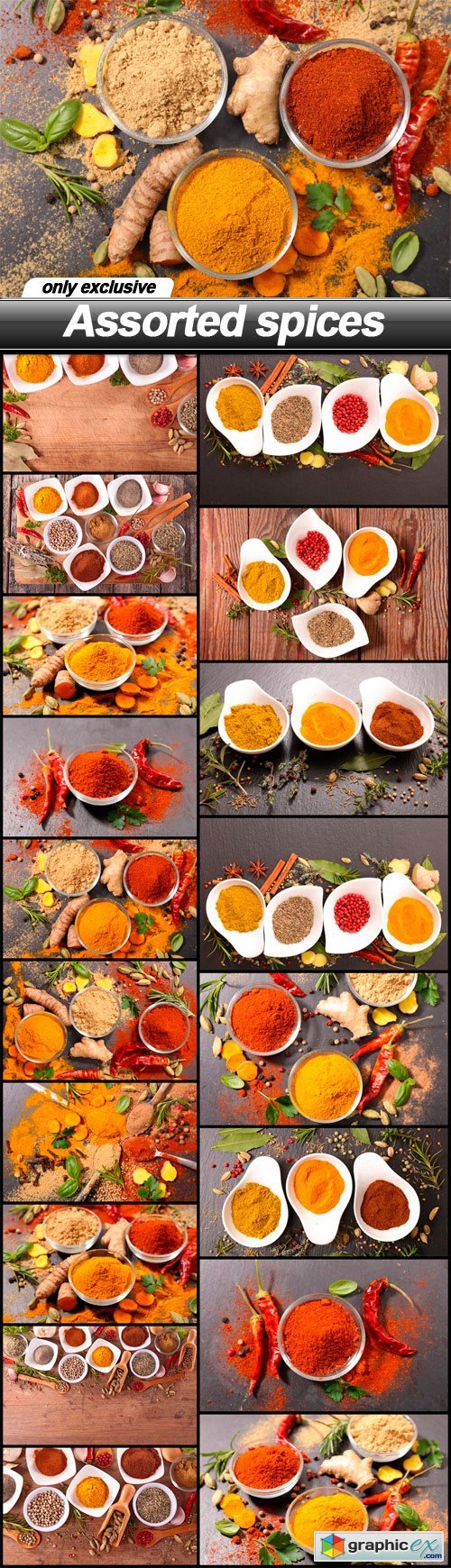 Assorted spices - 18 UHQ JPEG
