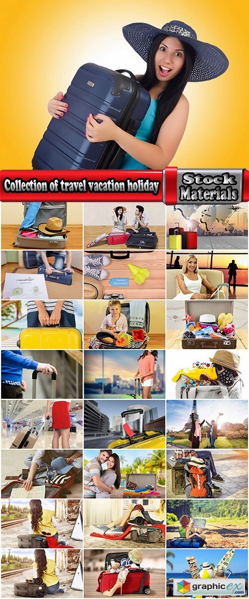 Collection of travel vacation holiday suitcase for a plane ticket tourism tourist 25 HQ Jpeg