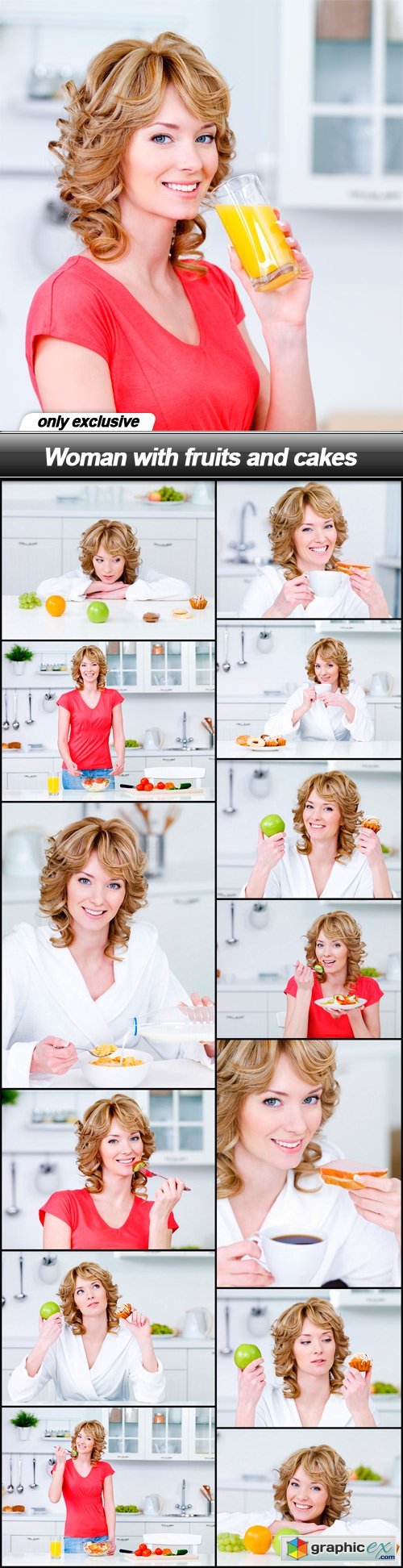 Woman with fruits and cakes - 14 UHQ JPEG