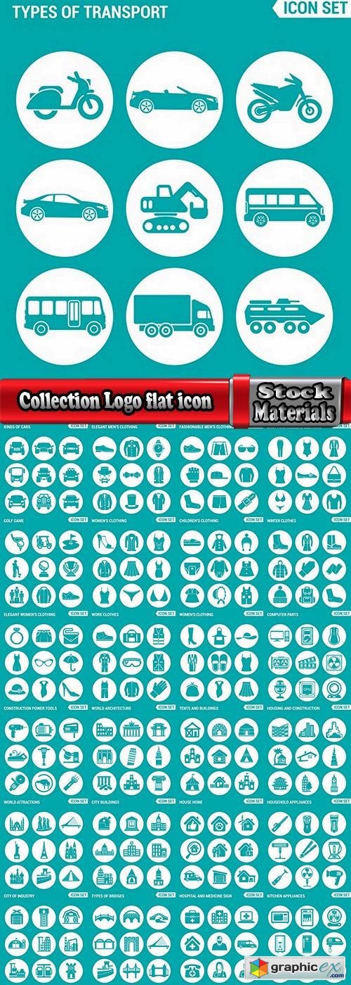 Collection Logo flat icon web design element site 78-25 EPS