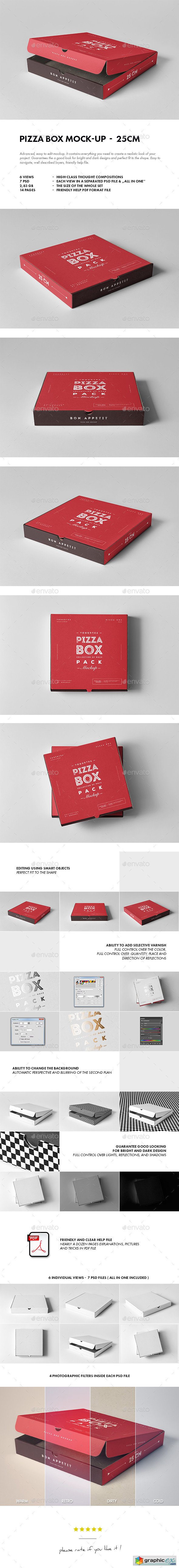 25 Pizza Box Mock-up