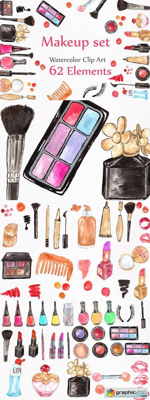 Watercolor makeup set