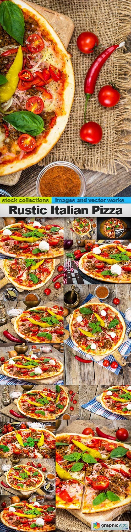 Rustic Italian Pizza, 15 x UHQ JPEG