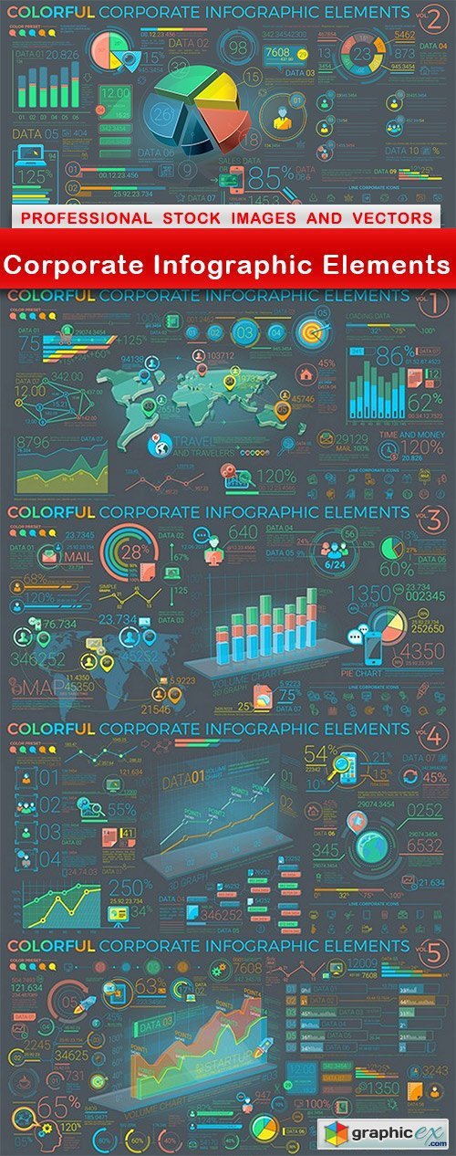 Corporate Infographic Elements - 5 EPS