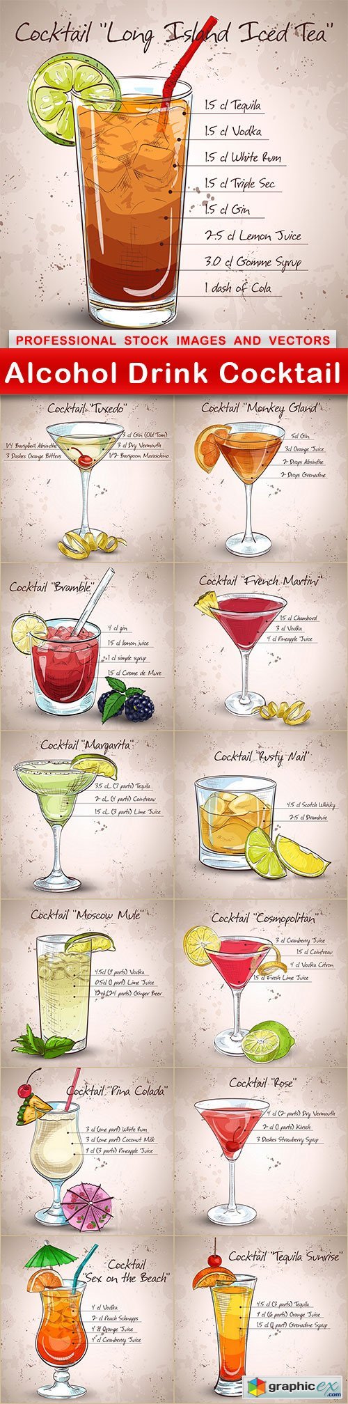 Alcohol Drink Cocktail - 13 EPS