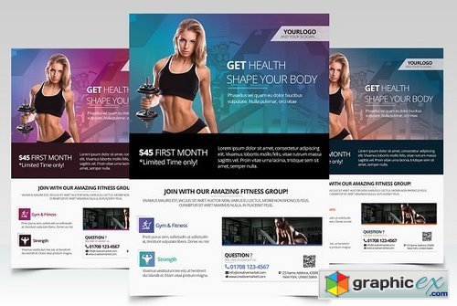 Gym & Health - PSD Flyer Template