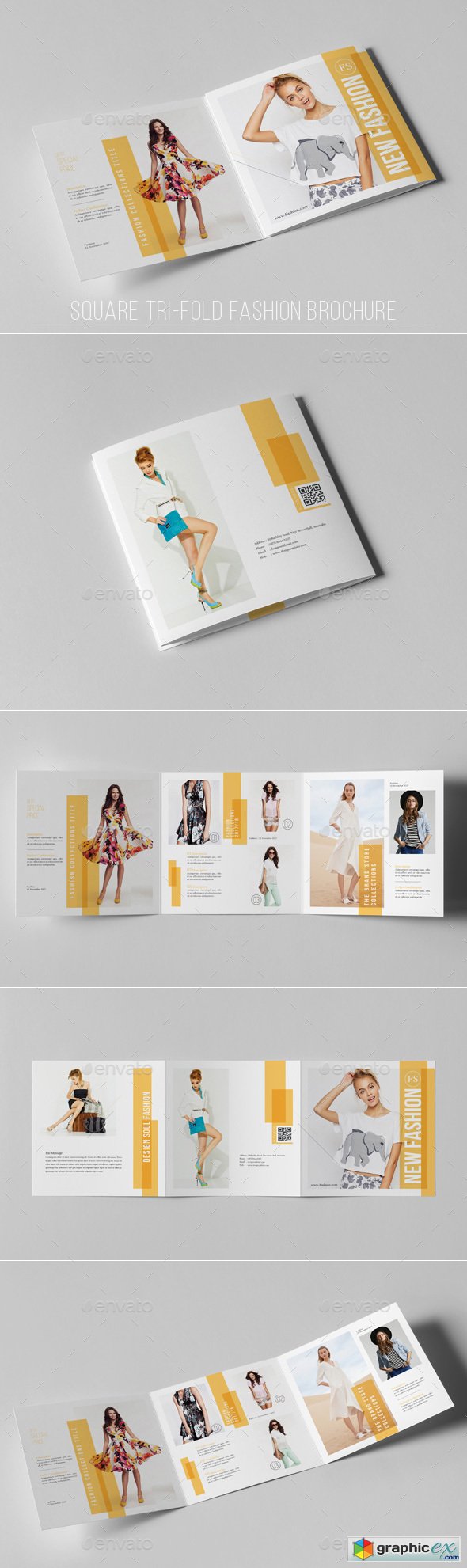 Square Tri-Fold Fashion Brochure