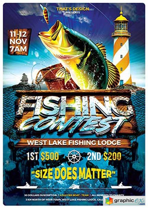 Fishing Contest V15 Flyer Template