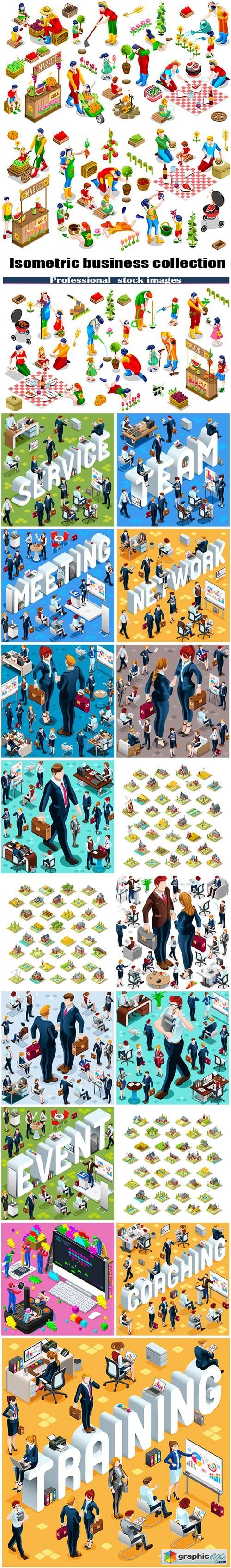 Isometric business collection