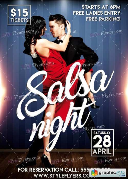 Salsa Night V18 PSD Flyer Template